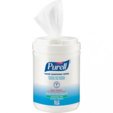 PURELL® Alcohol Hand Sanitizing Wipes - White - Pre-moistened, Durable, Lint-free, Textured, Fragrance-free, Dye-free, Non-sticky, Residue-free, Anti-septic, Hypoallergenic, Non-irritating - For Hand - 175 - 1 Each