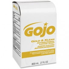 Gojo® Refill Gold/Klean Antimicrobial Lotion Soap - Fresh Scent Scent - 27.1 fl oz (800 mL) - Dirt Remover, Bacteria Remover, Kill Germs - Leak Proof, Non-clog - 12 / Carton