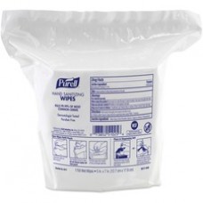 PURELL® Hand Sanitizing Wipes Dispenser Refill - White - Durable, Textured, Lint-free - For Hand, Face - 1700 Per Pack - 2 / Carton