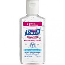 PURELL® Advanced Hand Sanitizer Gel - Clean Scent - 2 fl oz (59.1 mL) - Flip Top Bottle Dispenser - Kill Germs - Hand, Hospital, Healthcare, Skin - Clear - Paraben-free, Phthalate-free, Anti-irritant, Preservative-free, Triclosan-free - 24 / Carton