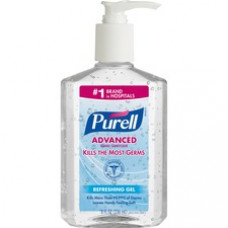 PURELL® Instant Hand Sanitizer - 8 fl oz (236.6 mL) - Pump Bottle Dispenser - Kill Germs - Hand - Clear - Moisturizing - 1 Each