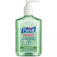 PURELL® Aloe Advanced Hand Sanitizer - 8 fl oz (236.6 mL) - Pump Bottle Dispenser - Kill Germs - Hand, Skin - Green - Residue-free, Non-sticky - 1 Each