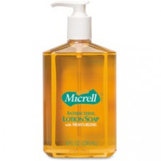 Micrell Antibacterial Lotion Soap - 8 fl oz (236.6 mL) - Pump Bottle Dispenser - Kill Germs, Grease Remover - Antimicrobial, Anti-irritant - 12 / Carton