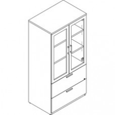 Lacasse Storage/Lateral File Cabinet With Translucent Doors - Finish: Hazelnut