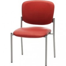 United Chair Brylee Guest Chair - Carbon Fabric Seat - Carbon Fabric Back - Black Polymer, Tubular Steel Frame - Four-legged Base - 2 / Carton