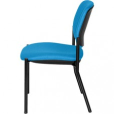United Chair Brylee Guest Chair - Quadrille Fair Fabric Seat - Quadrille Fair Fabric Back - Black Polymer, Tubular Steel Frame - Four-legged Base - 2 / Carton
