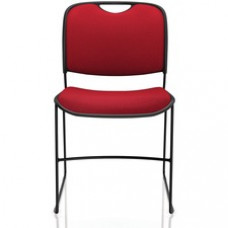 United Chair 4800 Stacking Chair - Black Seat - Black Back - Black Steel Frame - Cobalt - 2 Pack