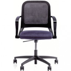 United Chair Light Task Chair With Arms - Carbon Seat - Black Frame - 5-star Base - Armrest
