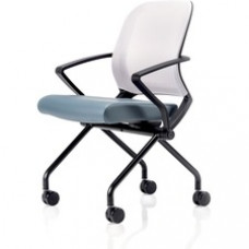 United Chair Rackup RK03 Chair - Raven Back - Black Frame - Four-legged Base - Ebony - Armrest - 2 Pack