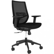 United Chair Upswing Task Chair With Arms - Black - 1 Each