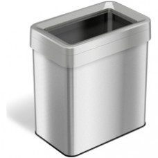 HLS Commercial Stainless Steel Bin Receptacle - Deodorizer - 16 gal Capacity - Rectangular - Fingerprint Proof, Recyclable - 25.3
