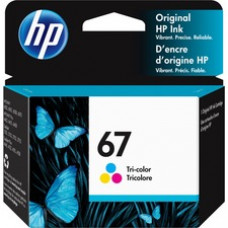 HP 67 Original Inkjet Ink Cartridge - Tri-color - 1 Each - 100 Pages