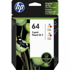 HP 64 Original Inkjet Ink Cartridge - Combo Pack - Tri-color - 1 Each - 165 Pages Tri-color