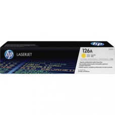 HP 126A Original Toner Cartridge - Single Pack - Laser - Standard Yield - 1000 Pages - Yellow - 1 Each