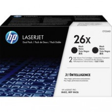 HP 26X Toner Cartridge - Black - Laser - High Yield - 9000 Pages - 2 / Box