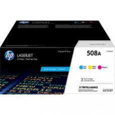 HP 508A Original Laser Toner Cartridge - Cyan, Magenta, Yellow - 3 / Pack - 5000 Pages Cyan, 5000 Pages Magenta, 5000 Pages Yellow
