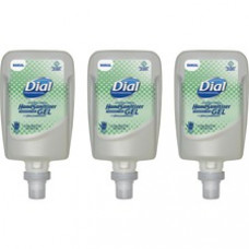 Dial Hand Sanitizer Gel Refill - Fragrance-free Scent - 40.6 fl oz (1200 mL) - Pump Dispenser - Bacteria Remover - Healthcare, School, Office, Restaurant, Daycare, Hand - Clear - Dye-free, Drip Resistant - 3 / Carton