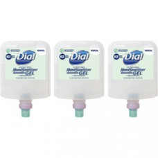 Dial Hand Sanitizer Gel Refill - Fragrance-free Scent - 40.6 fl oz (1200 mL) - Bacteria Remover - Hand, Healthcare, Daycare, Office, School, Restaurant - Clear - Dye-free - 3 / Carton