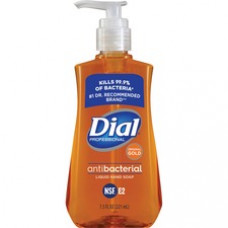 Dial Liquid Gold Antimicrobial Soap - 7.5 fl oz (221.8 mL) - Pump Bottle Dispenser - Bacteria Remover - Home, Skin, Commercial, Professional - Orange - 1 Each