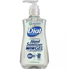 Dial Hand Sanitizer Gel - 7.50 oz - Pump Bottle Dispenser - Bacteria Remover - Hand, Skin - Fragrance-free, Dye-free - 1 Each