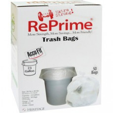 Heritage Accufit RePrime Trash Bags - 23 gal Capacity - 28