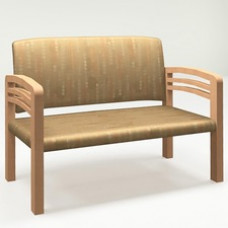 HPFI Trados Bariatric Guest Chair - Bronze Foam, Steel, Engineered Hardwood, Fabric Seat - Bronze Foam, Fabric Back - Steel, Solid Hardwood Frame - Four-legged Base - Armrest - 1 Each