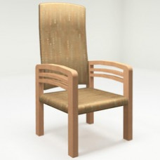 HPFI Trados Triarc Arm High-Back Chair - Bronze Foam, Steel, Engineered Hardwood, Fabric Seat - Bronze Foam, Fabric Back - Steel, Solid Hardwood Frame - High Back - Four-legged Base - Armrest - 1 Each