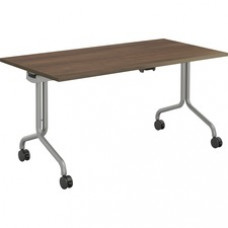 HPFI Duality Training Table - Boardwalk Rectangle Top - Powder Coated Silver Base x 60