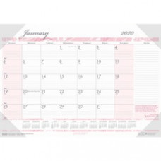 House of Doolittle Breast Cancer Awareness Compact Desk Pad - Julian Dates - Monthly - 1 Year - January 2023 - December 2023 - 1 Month Single Page Layout - 18 1/2