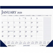 House of Doolittle Blue/Gray Print Monthly Desk Pad - Julian Dates - Monthly - 12 Month - January 2023 - December 2023 - 1 Month Single Page Layout - 22