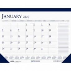 House of Doolittle Small Blocks 12-Month Desk Pad - Julian Dates - Monthly - 1 Year - January 2024 - December 2024 - 1 Month Single Page Layout - 18 1/2" x 13" Sheet Size - 1.50" x 1.88" Block 