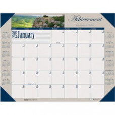 House of Doolittle Earthscapes Motivational Desk Pad - Julian Dates - Monthly - 1 Year - January 2023 - December 2023 - 1 Month Single Page Layout - 22