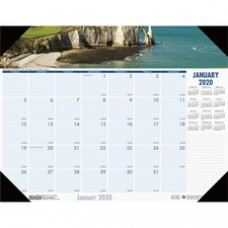 House of Doolittle EarthScapes Coastlines Desk Pad - Julian Dates - Monthly - 1 Year - January 2023 - December 2023 - 1 Month Single Page Layout - 22