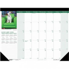 House of Doolittle Earthscapes Puppies Photo Desk Pad - Julian Dates - Monthly - 1 Year - January 2023 - December 2023 - 1 Day Single Page Layout - 22