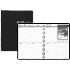 House of Doolittle Black on White Weekly Planner - Julian Dates - Weekly - 1 Year - January 2023 - December 2023 - 8:00 AM to 5:00 PM - Hourly - 1 Week Double Page Layout - 8 1/2