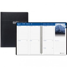 House of Doolittle Earthscapes Photos Weekly Planner - Yes - Weekly - 1 Year - January 2022 till December 2022 - 8:00 AM to 5:00 PM - 1 Week Single Page Layout - 8 1/2" x 11" - Wire Bound - Black - Simulated Leather 