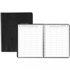 House of Doolittle 4-Person Embossed Cover Daily Appointment Book - Julian Dates - Daily - 1 Year - January 2023 - December 2023 - 8:00 AM to 7:45 PM - Quarter-hourly - 1 Day Single Page Layout - 8