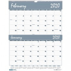 House of Doolittle Bar Harbor Blue/Gray 2-Month Wall Calendar - Julian Dates - Daily, Weekly, Monthly, Yearly - January 2023 - December 2023 - 2 Month Single Page Layout - 20