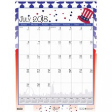 House of Doolittle Seasonal Academic Monthly Wall Calendar - Academic - Julian Dates - Monthly - 12 Month - July 2022 - June 2023 - 1 Month Single Page Layout - White/Blue Sheet - Wire Bound - 12
