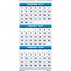House of Doolittle Three-month Vertical Wall Calendar - Monthly - 14 Month - December 2022 - January 2024 - 3 Month Single Page Layout - 12 1/4