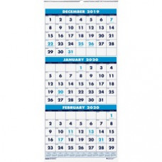 House of Doolittle Three-month Vertical Academic Wall Calendar - Academic - Julian Dates - Monthly - 14 Month - June 2022 - July 2023 - 3 Month Single Page Layout - Wire Bound - Teal - Paper - 8