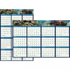 House of Doolittle Earthscapes Sea Life Laminated Planner - Julian Dates - 1 Year - January 2023 - December 2023 - 24