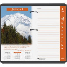 House of Doolittle Earthscapes 17-Base Desk Calendar Refill - Julian Dates - Daily - January 2023 - December 2023 - 1 Day Double Page Layout - 3 1/2