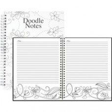 House of Doolittle Doodle Notes Spiral Notebook - 111 Pages - Spiral Bound - 7