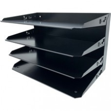 Huron Horizontal Slots Desk Organizer - 4 Compartment(s) - 15