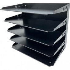 Huron Horizontal Slots Desk Organizer - 5 Compartment(s) - 15