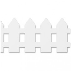 Hygloss White Fence Design Border Strips - 12 (Fence) Shape - Long Lasting, Durable, Damage Resistant - 36