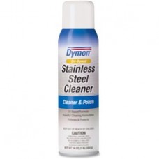 Dymon Oil-based Stainless Steel Cleaner - Aerosol - 0.16 gal (20 fl oz) - Neutral Scent - 1 Each - Blue, Gray