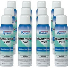 Dymon Medaphene Plus Disinfectant Spray - Aerosol - 16 fl oz (0.5 quart) - Pleasant Scent - 12 / Carton - Aqua