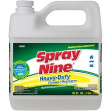 Spray Nine Heavy-Duty Cleaner/Degreaser + Disinfectant - Liquid - 1 gal (128 fl oz) - 1 Each - Clear